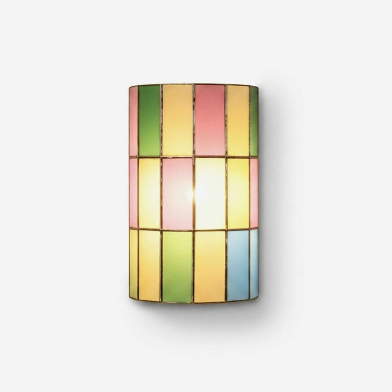 Veylen Stripe Stained Glass Wall Sconce — product detail 1