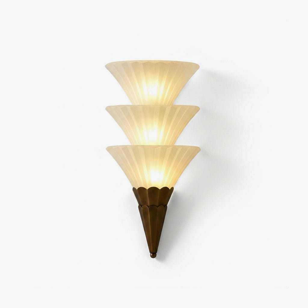 Virelle Layered Fan Glass Wall Sconce — product view