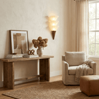 Virelle Layered Fan Glass Wall Sconce — finish, form and room detail 12