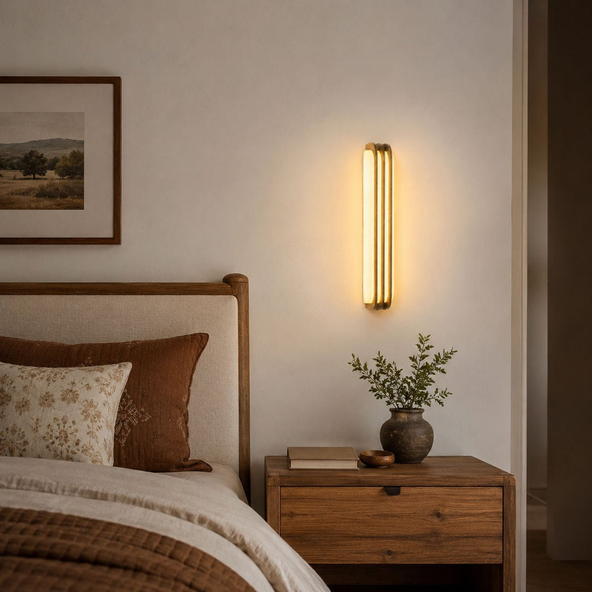 Virex Layered Alabaster LED Wall Light – wall sconce product view 4