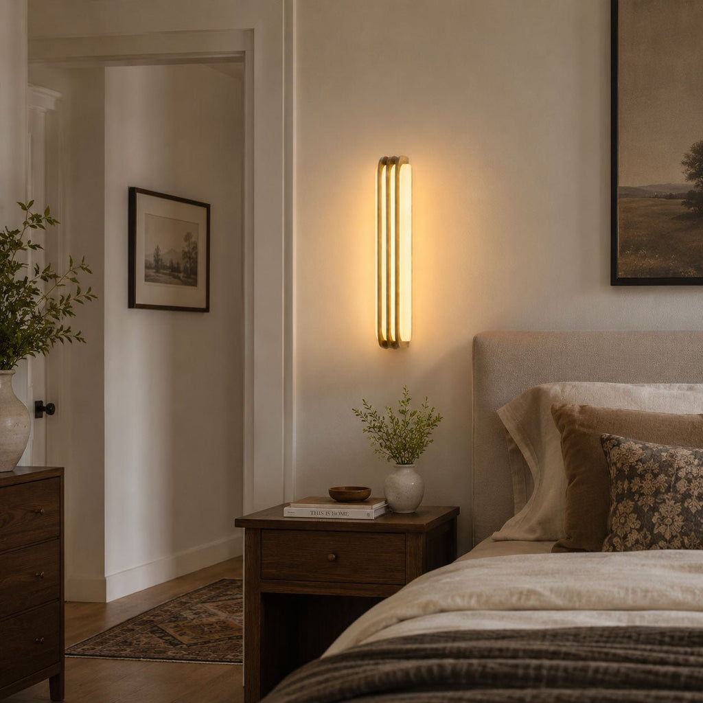 Virex Layered Alabaster LED Wall Light – wall sconce product view 5