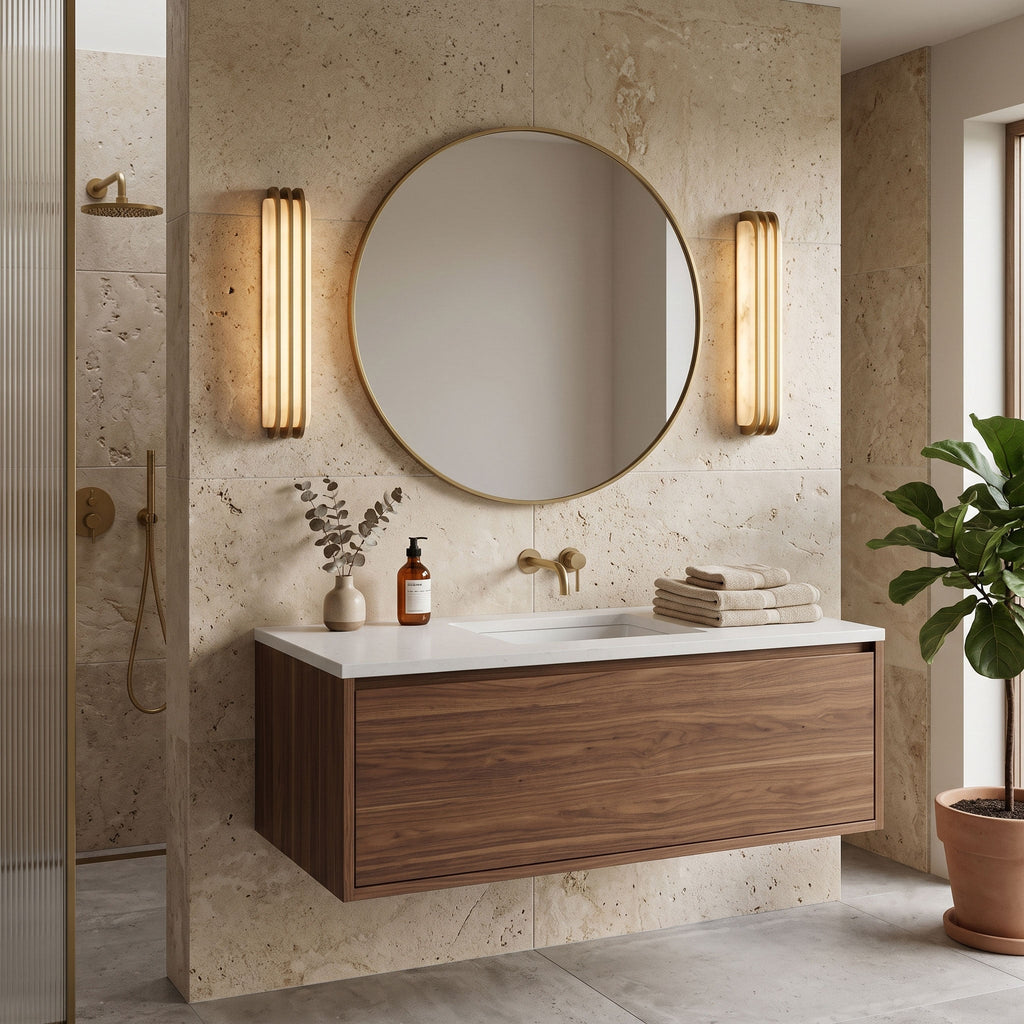 Virex Layered Alabaster LED Wall Light – wall sconce product view 8