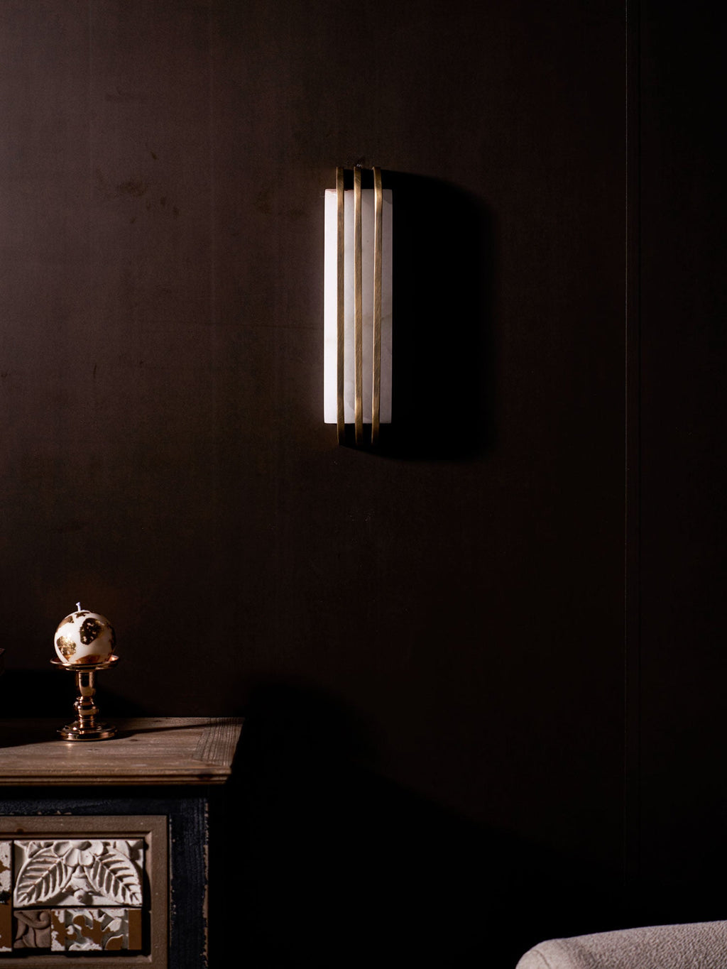 Virex Layered Alabaster LED Wall Light – wall sconce product view 11