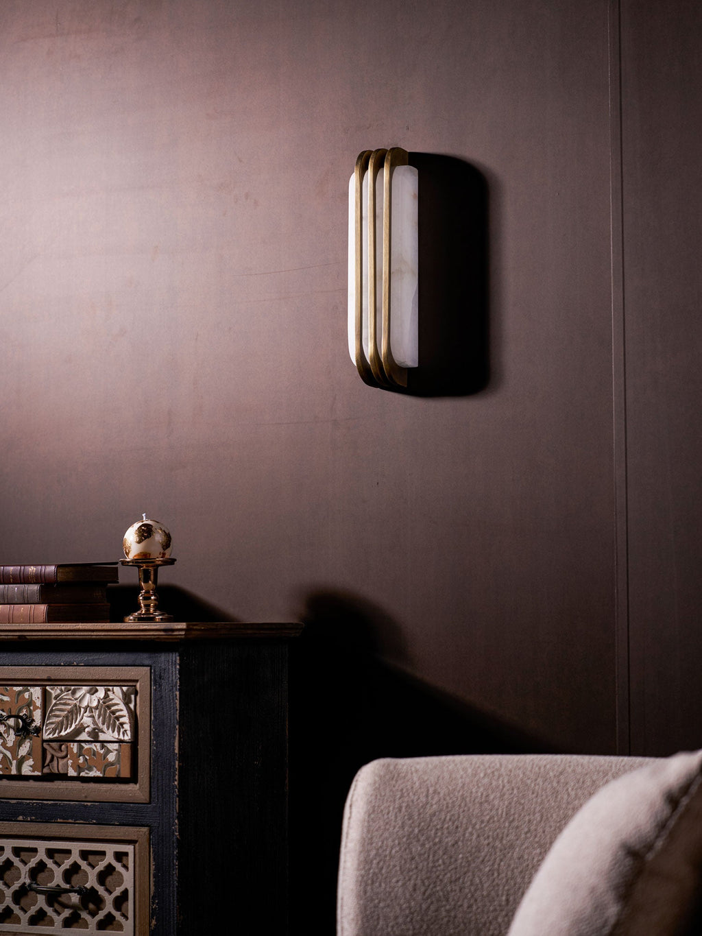 Virex Layered Alabaster LED Wall Light – wall sconce product view 12