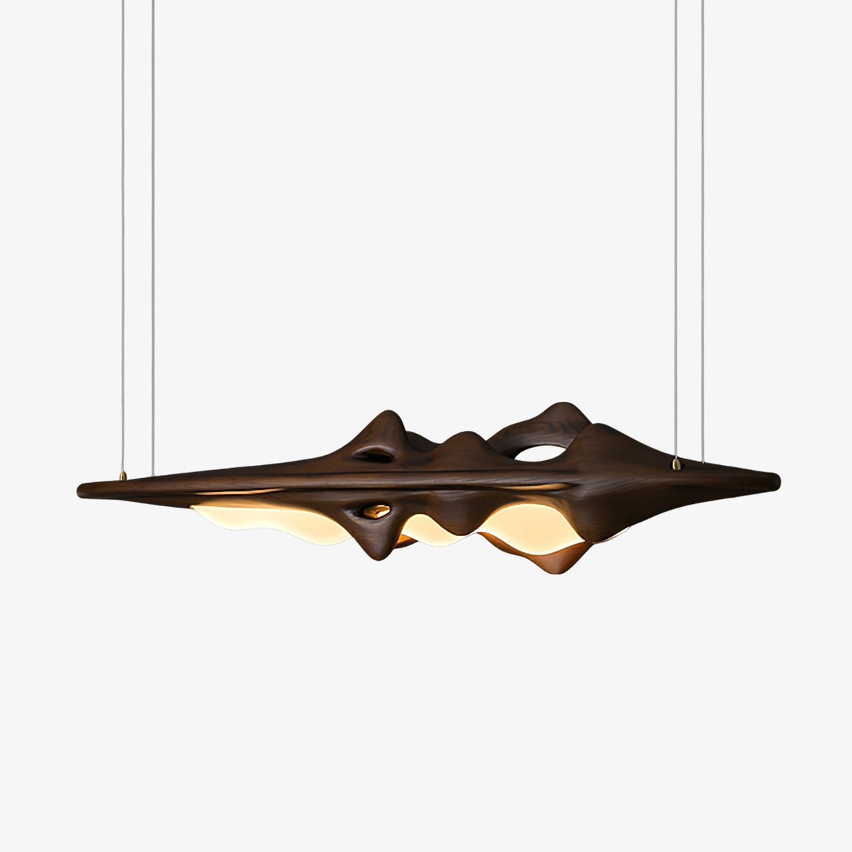 Volar Drift Sculptural Wood LED Pendant Light - product view 1