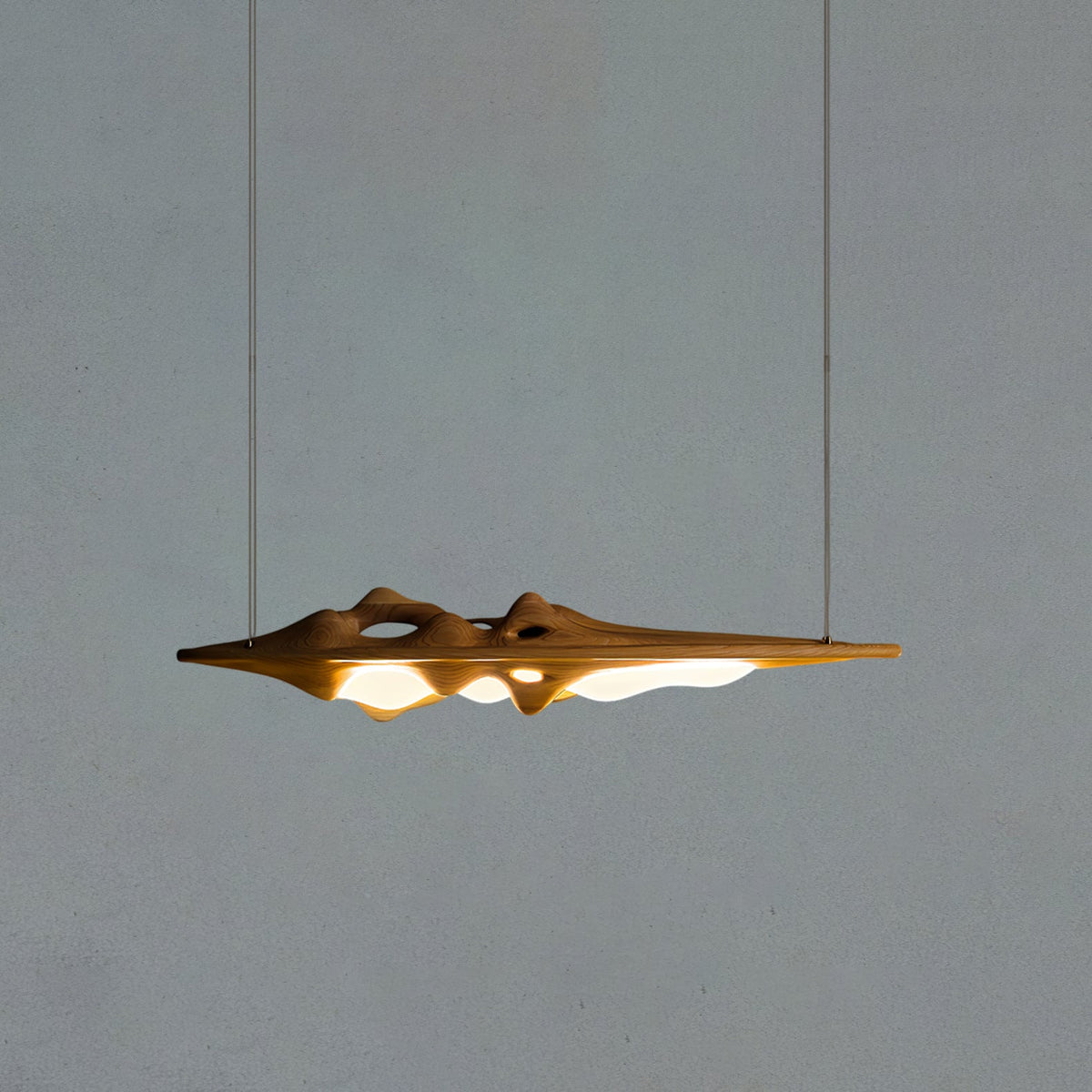 Volar Drift Sculptural Wood LED Pendant Light - product view 23