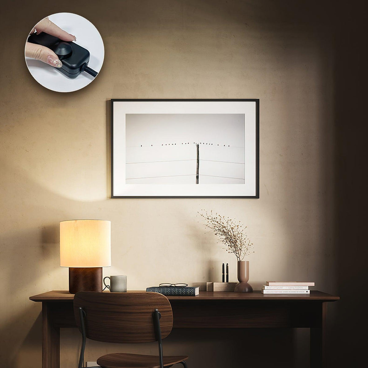 Wabi Sabi Textured Wood Table Lamp - product view 6