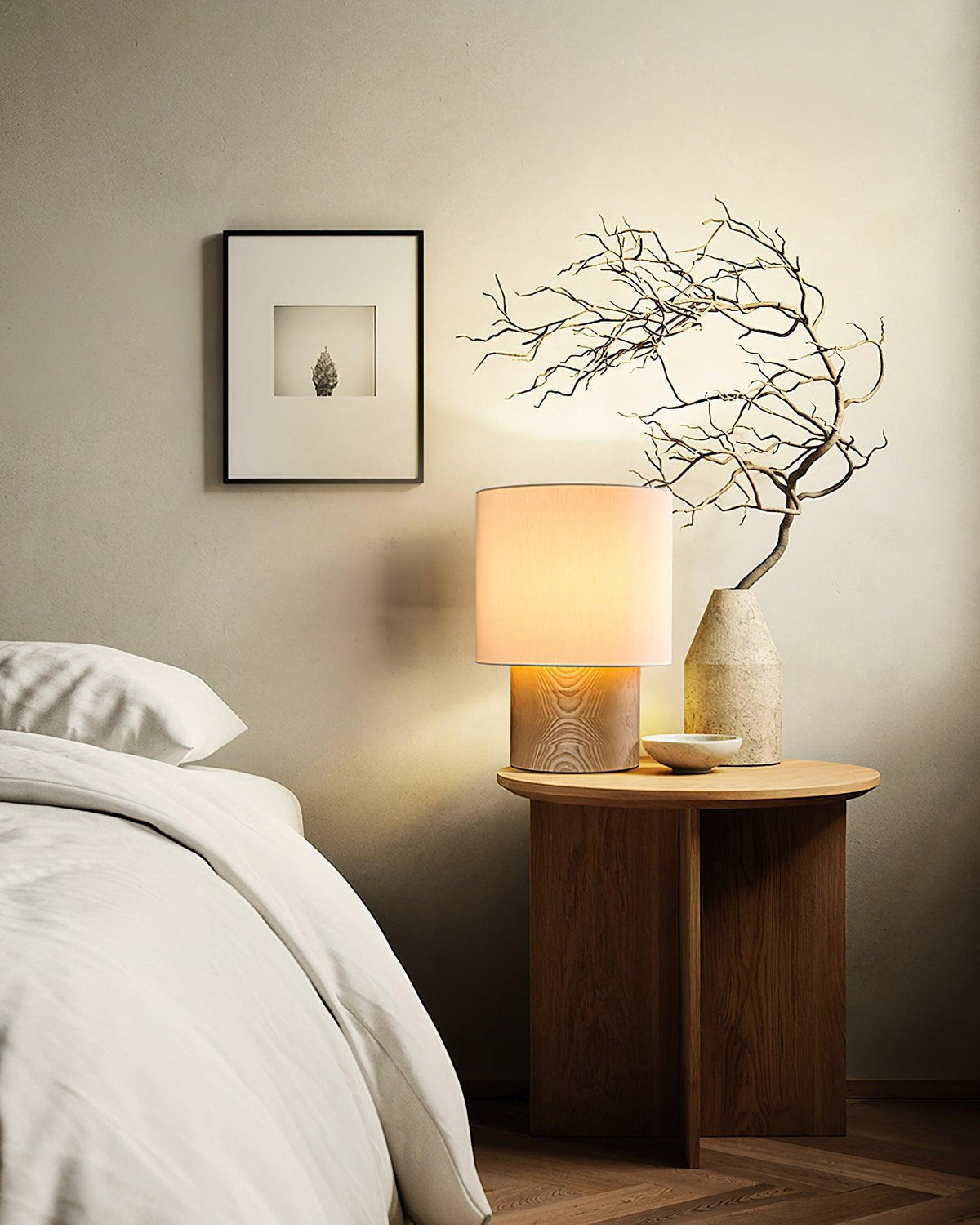 Wabi Sabi Textured Wood Table Lamp - product view 7