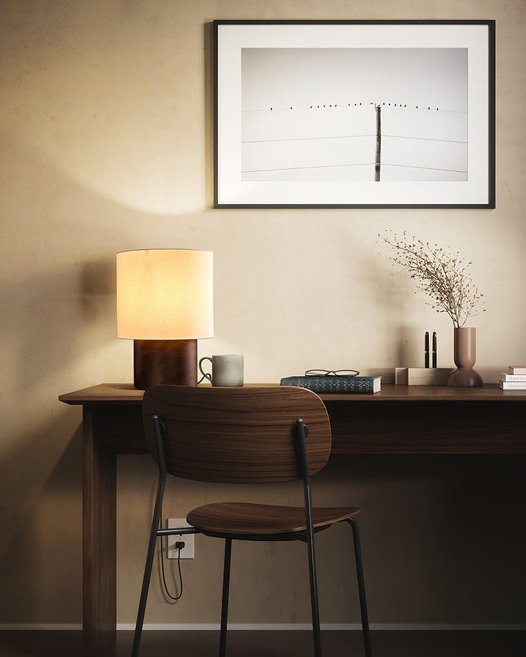 Wabi Sabi Textured Wood Table Lamp - product view 11