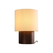 Walnut color & White Lampshade