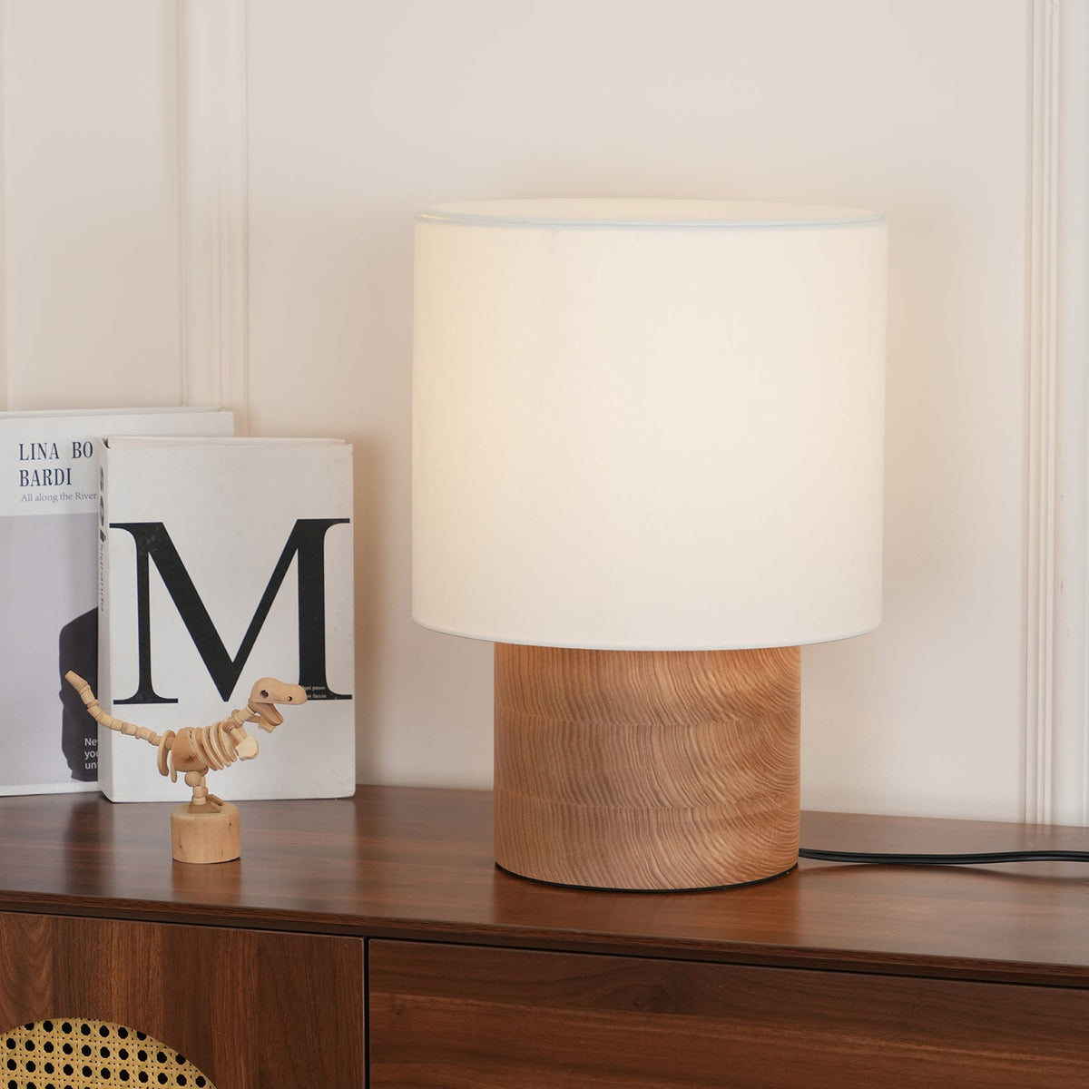 Wabi Sabi Textured Wood Table Lamp - product view 23