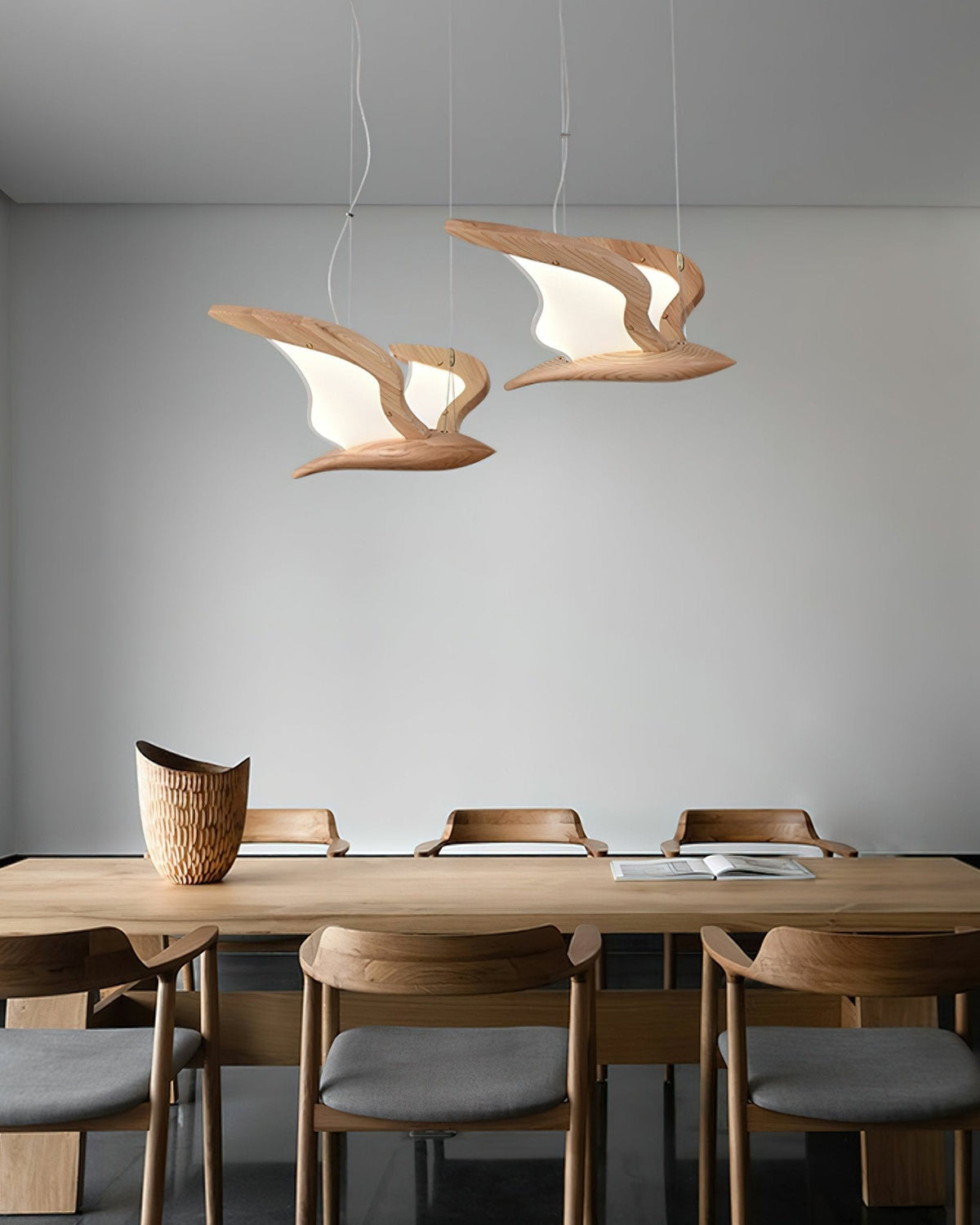 Warbler Wing Wood LED Chandelier — design and interior detail 2