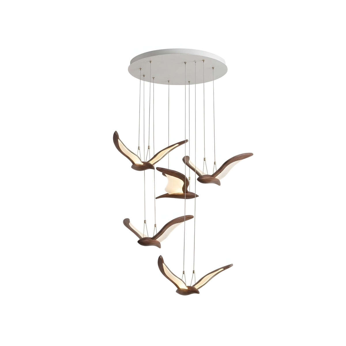 Warbler Wing Wood LED Chandelier — design and interior detail 61