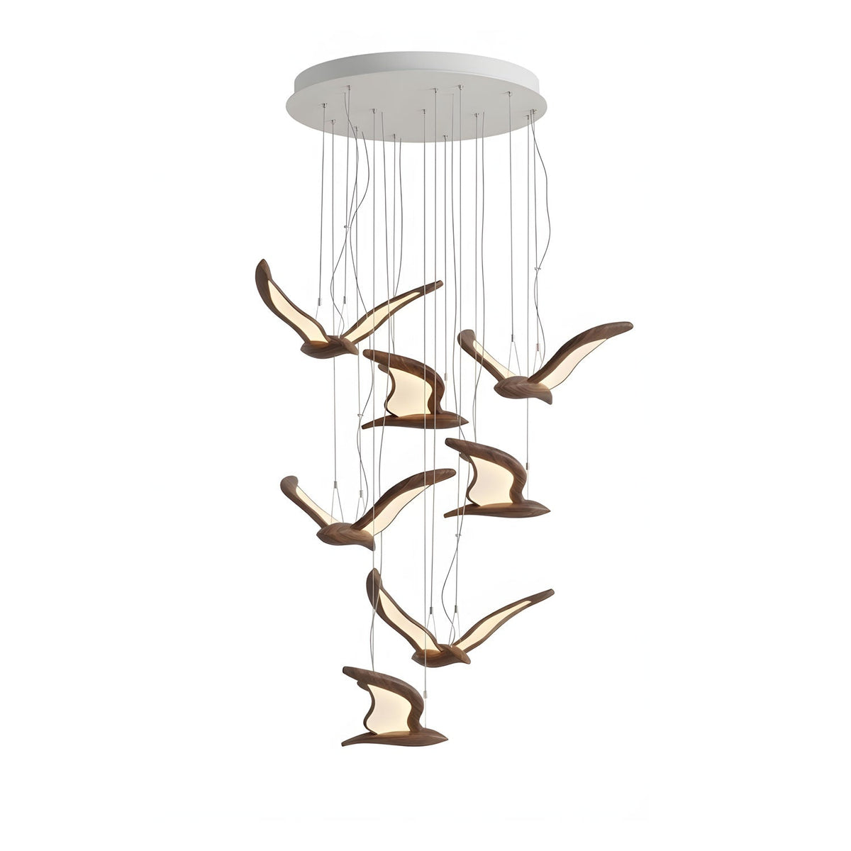 Warbler Wing Wood LED Chandelier — design and interior detail 62