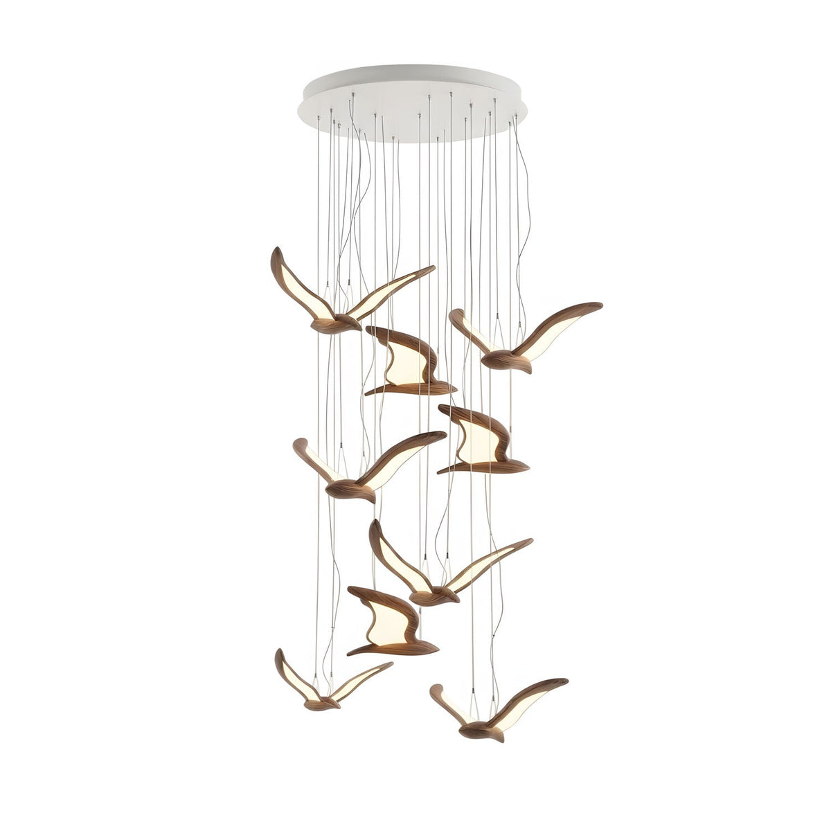 Warbler Wing Wood LED Chandelier — design and interior detail 63