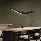 Waveform Curved Ash Wood LED Chandelier - product view 4