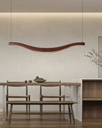 Waveform Curved Ash Wood LED Chandelier - product view 12