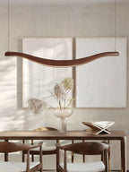 Waveform Curved Ash Wood LED Chandelier - product view 20