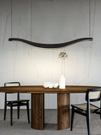 Waveform Curved Ash Wood LED Chandelier - product view 21