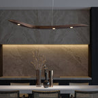 Waveform Sculptural Wood LED Pendant Light - product view 3