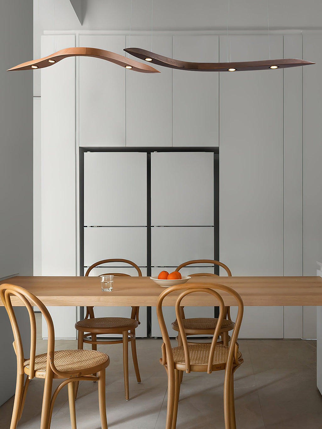 Waveform Sculptural Wood LED Pendant Light - product view 10