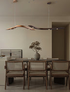 Waveform Sculptural Wood LED Pendant Light - product view 16