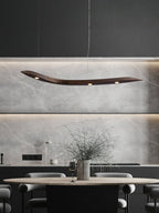 Waveform Sculptural Wood LED Pendant Light - product view 18