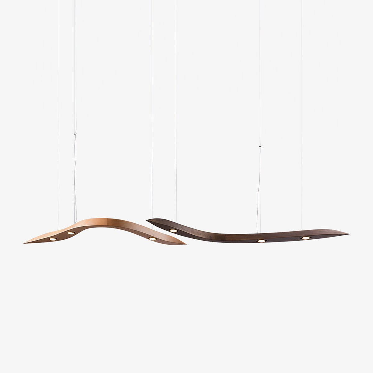 Waveform Sculptural Wood LED Pendant Light - product view 20