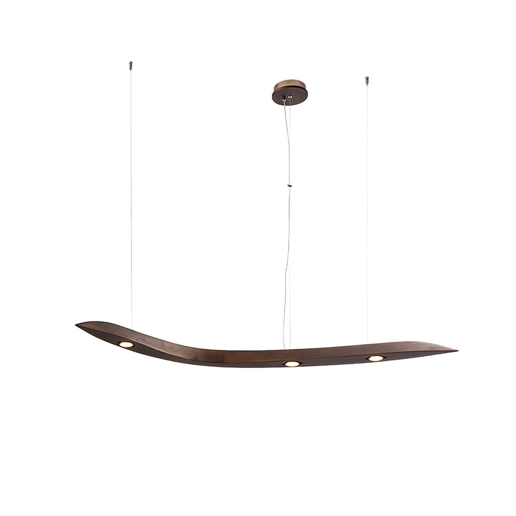 Waveform Sculptural Wood LED Pendant Light - product view 21