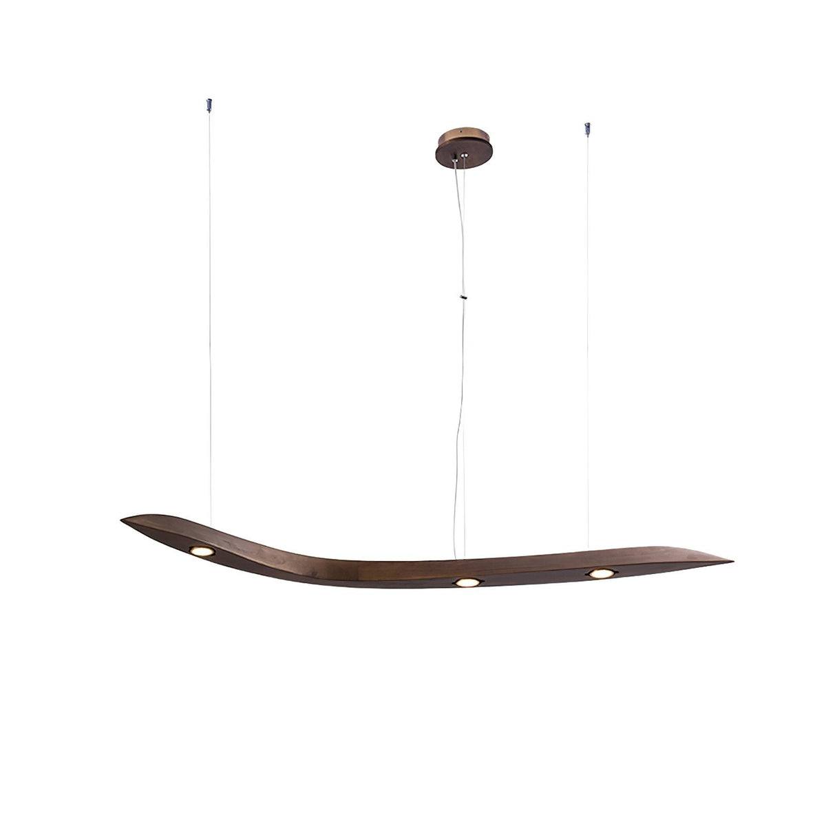 Waveform Sculptural Wood LED Pendant Light - product view 21