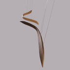 Waveform Sculptural Wood LED Pendant Light - product view 25