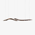 Waveform Sculptural Wood LED Pendant Light - product view 31