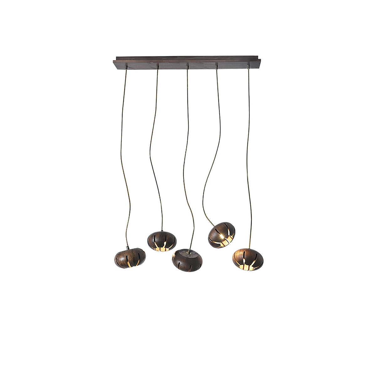 Wood Pumpkin Cluster Chandelier — product and interior detail 25
