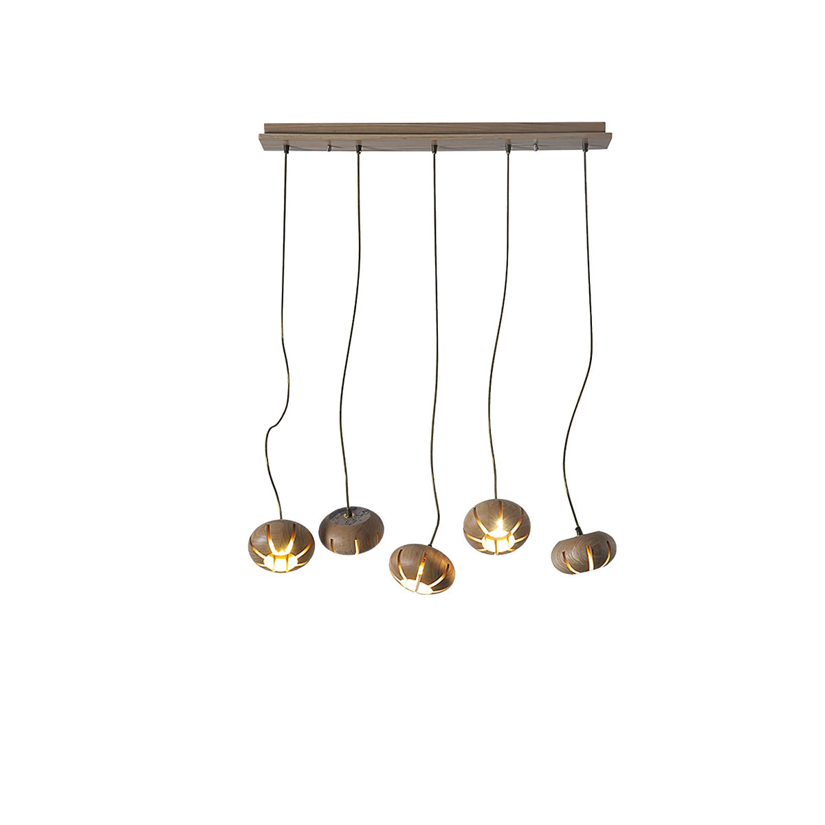 Wood Pumpkin Cluster Chandelier — product and interior detail 31
