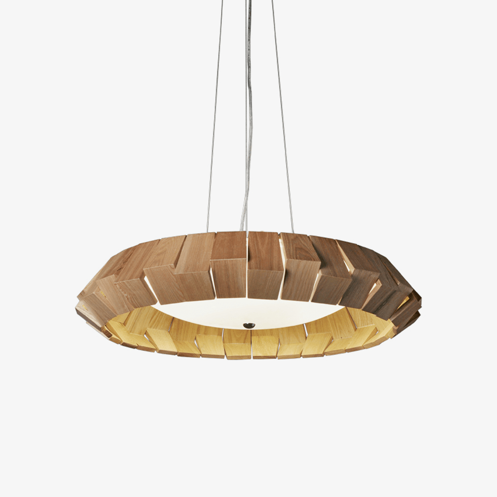 Wooden Patchwork Ring Chandelier — product view