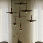 Wooden Spin Pendant Light — product and interior detail 2