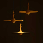 Wooden Spin Pendant Light — product and interior detail 5
