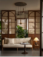 Wooden Spin Pendant Light — product and interior detail 7
