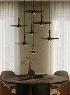 Wooden Spin Pendant Light — product and interior detail 16