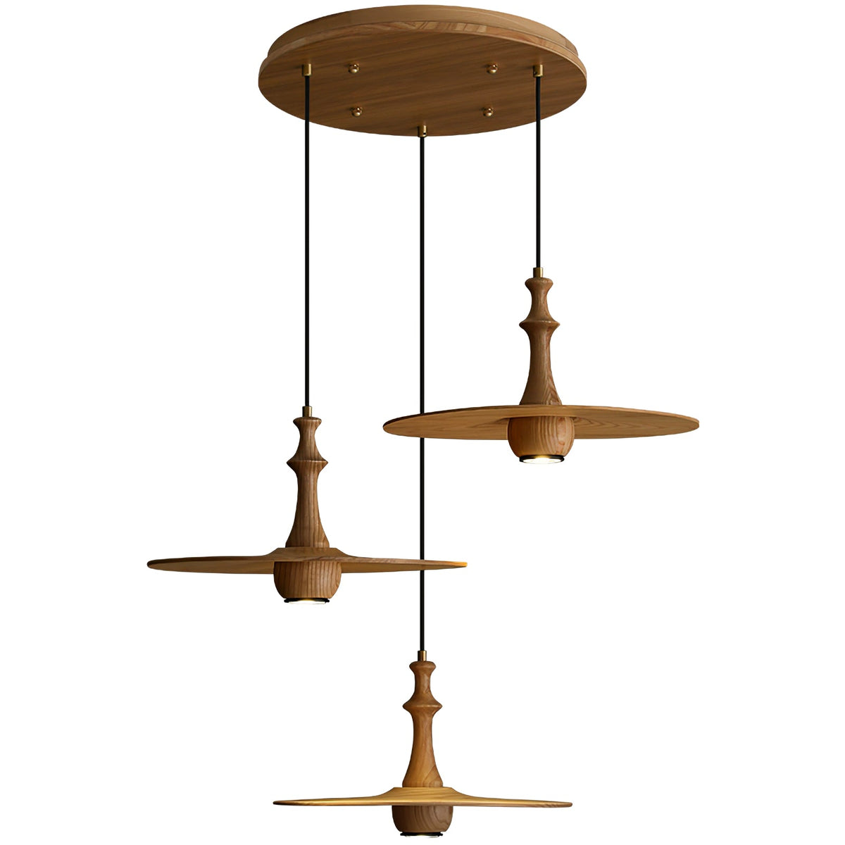 Wooden Spin Pendant Light — product and interior detail 17