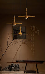 Wooden Spin Pendant Light — product and interior detail 22