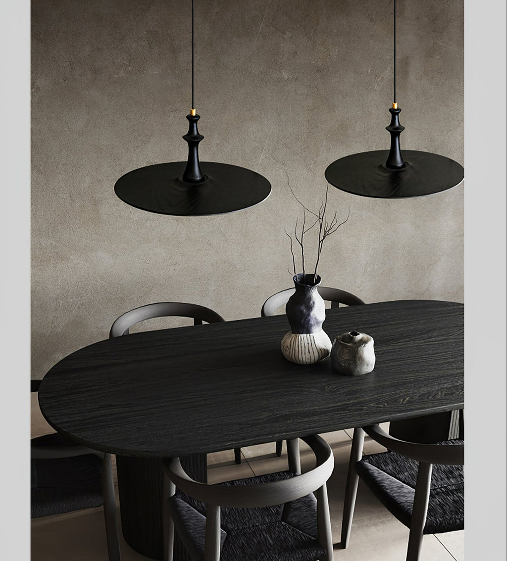 Wooden Spin Pendant Light — product and interior detail 24