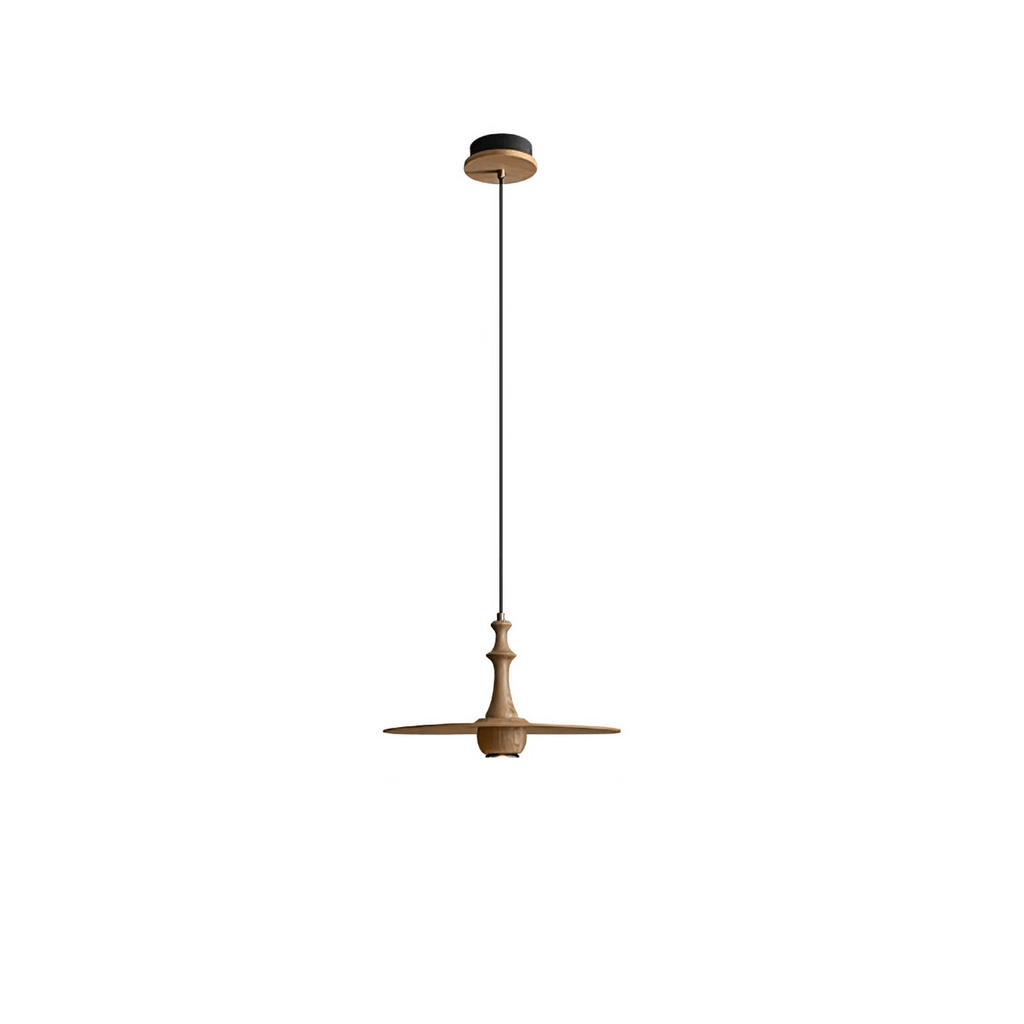 Wooden Spin Pendant Light — product and interior detail 28