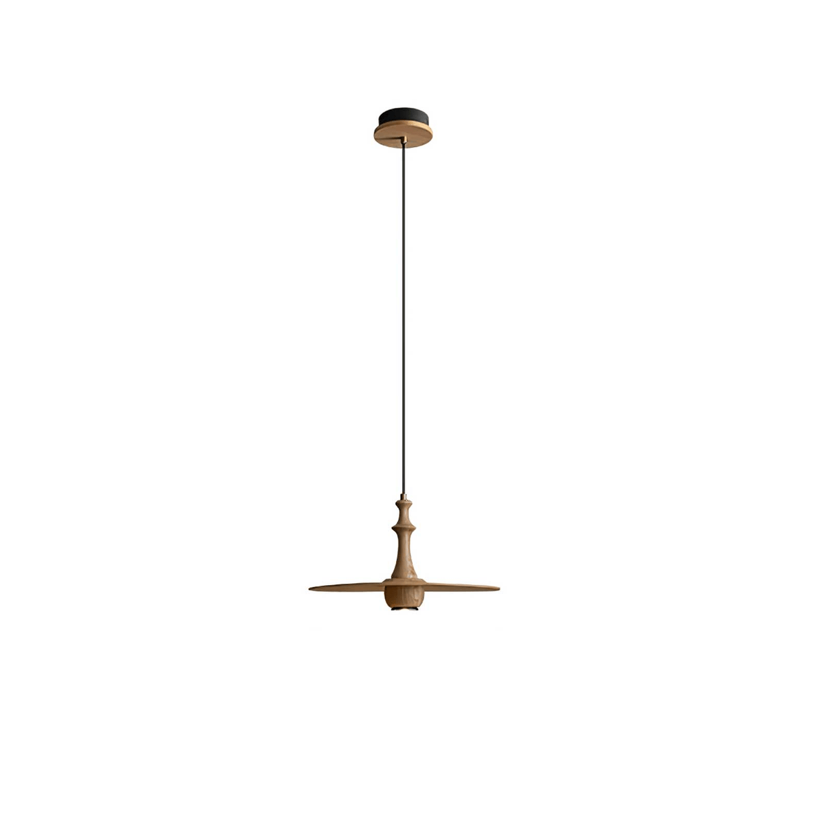 Wooden Spin Pendant Light — product and interior detail 28