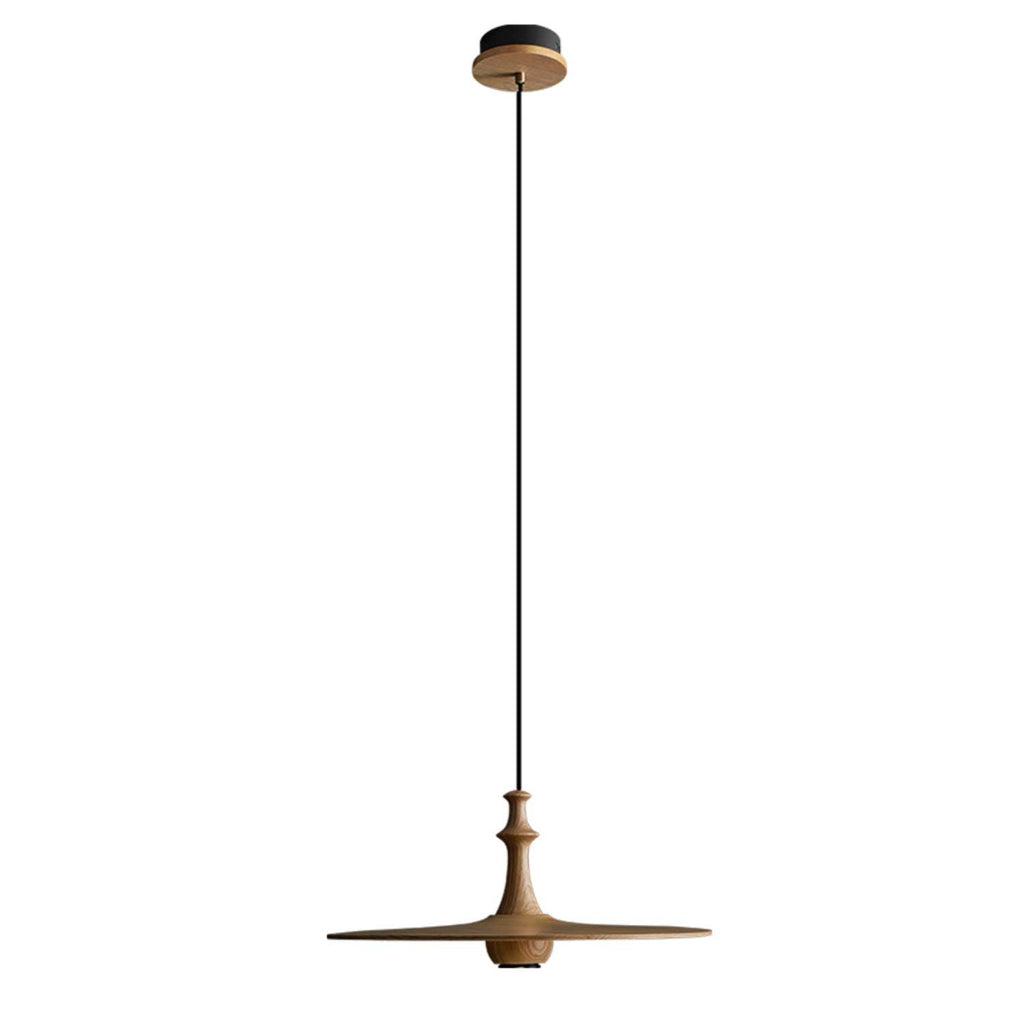Wooden Spin Pendant Light — product and interior detail 30