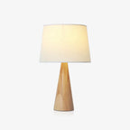 Wooden Vase Fabric Shade Table Lamp — product view