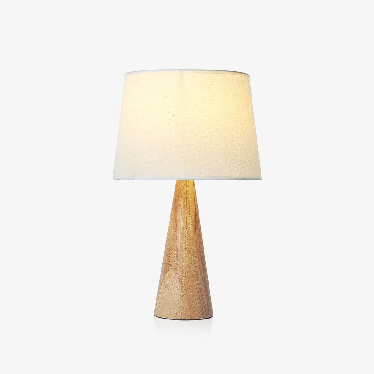 Wooden Vase Fabric Shade Table Lamp — product view