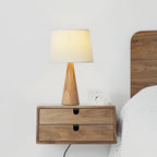 Wooden Vase Fabric Shade Table Lamp — design and interior detail 3