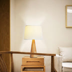 Wooden Vase Fabric Shade Table Lamp — design and interior detail 4
