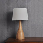 Wooden Vase Fabric Shade Table Lamp — design and interior detail 6